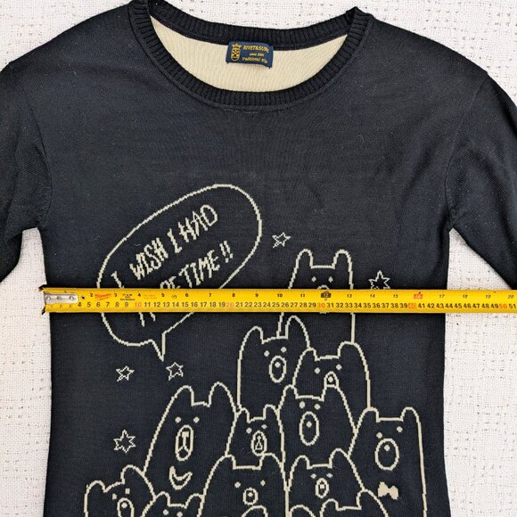 RIVET & SURGE Sweater Dress Cat and Bears Size M Japanese Brand - Picture 3 of 7